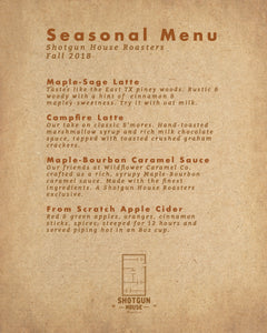 Our Fall Drink Menu is available now!